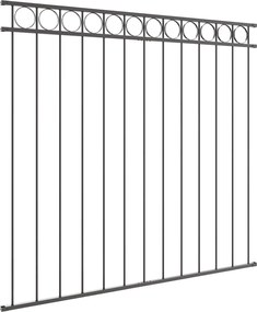 vidaXL Στοιχείο Φράχτη Γκρι 170 x 120 εκ. Ατσάλι