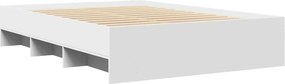 vidaXL Πλαίσιο Κρεβατιού Λευκό 140 x 200 εκ. Επεξεργ. Ξύλο