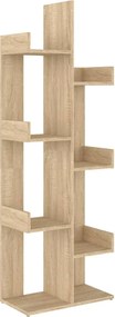 vidaXL Βιβλιοθήκη Sonoma Δρυς 48 x 25,5 x 140 εκ. από Επεξ. Ξύλο