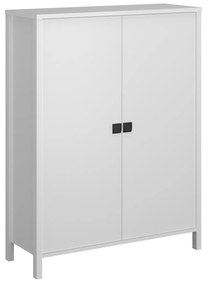 Κομότα Δίφυλλη Marocco Λευκό 99x37x130.5cm TO-MARKOM2DWHITE