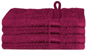 vidaXL Πετσέτες 4 pcs Μπορντώ 15 x 21 cm Βαμβάκι