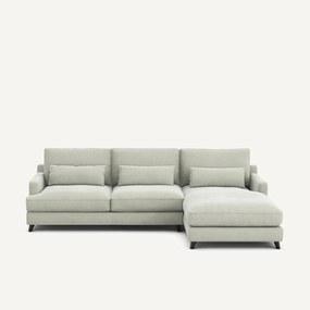 Γωνιακός καναπές από βελούδο stonewashed, ALWINE