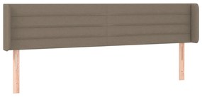vidaXL Κεφαλάρι με Πτερύγια Taupe 163x16x78/88 εκ. Υφασμάτινο