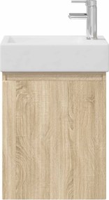 vidaXL Μονάδα μπάνιου με βρύση Sonoma Δρυς 45,5 x 22,5 x 84 εκ