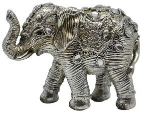 Ελεφαντάκι Διακοσμητικό 815142 12x8x9cm Silver Ankor Polyresin