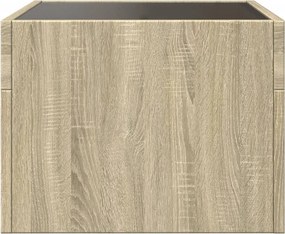 vidaXL Κομοδίνο Άπειρο Φως LED Sonoma Δρυς 40x40x30 εκ.