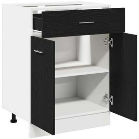 vidaXL Βάση Συρταριού Μαύρη δρυς 60 x 46 x 81.5 εκ Επεξεργασμένο ξύλο