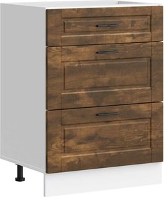 vidaXL ντουλάπι βάσης κουζίνας Porto Καπνιστή βελανιδιά