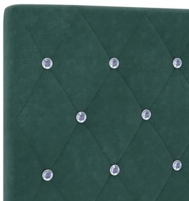 vidaXL Βελούδινο Κεφαλάρι Argyle Σκούρο πράσινο 90 cm Βελούδο