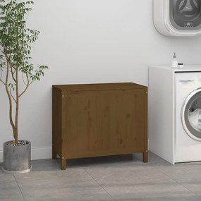 vidaXL Καλάθι Ρούχων Καφέ μελί 88,5x44x76 εκ από Μασίφ Ξύλο Πεύκου