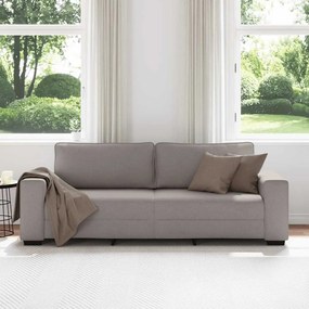 vidaXL Τριθέσιος Καναπές Μπεζ 220x77x82 εκ. Ύφασμα