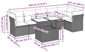 ΚΑΝΑΠΕΣ ΣΕΤ 7 ΤΕΜΑΧΙΩΝ ΜΑΥΡΟ ΣΥΝΘΕΤΙΚΟ ΡΑΤΑΝ ΜΕ ΜΑΞΙΛΑΡΙΑ 3266595