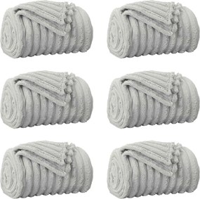 vidaXL Ριχτάρια 6 pcs Γκρι 240 x 220 cm Μαλλί