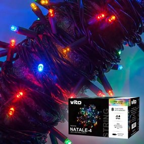 Χριστουγεννιάτικα Λαμπάκια VT-5620410 360 LED Multicolor Με 8 Προγράμματα 15m Vito