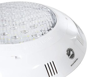 GloboStar® POOLΕΤΙ 61538 PRO Φωτιστικό Πισίνας LED 25W 2125lm 120° AC/DC 12V Αδιάβροχο IP68 IK06 Tempered Glass Φ30 x Υ6.5cm Ψυχρό Λευκό 6000K - Bridgelux Chip - 2 Meter VDE Certified Cable - 3 Years Warranty