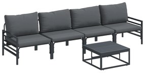 vidaXL Σετ Καναπέ Κήπου 5 pcs Ανθρακί Ατσάλι