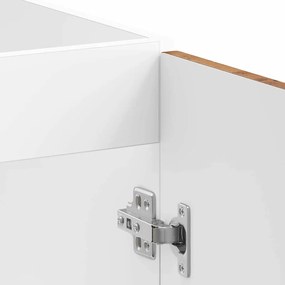 vidaXL Βάση νιπτήρα με αποθήκευση Porto 2 pcs Καφέ Επεξεργασμένο ξύλο