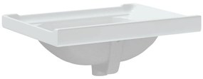 vidaXL Νιπτήρας Μπάνιου Ορθογώνιος Λευκός 61 x 48 x 23 εκ. Κεραμικός