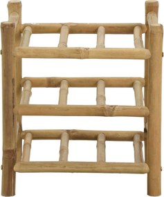 vidaXL Ράφι Κρασιού Φυσικό 32,5 x 29,5 x 36 εκ. Μπαμπού