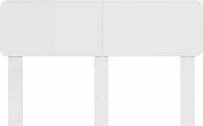 vidaXL Κεφαλάρι Λαμπερό Λευκό 140 cm Επεξεργασμένο ξύλο