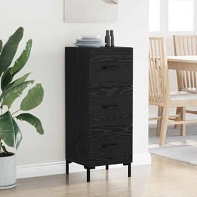 vidaXL Πλαϊνό γραφείο Μαύρη Οξυά 34,5 x 34 x 90 εκ. Επεξεργασμένο ξύλο