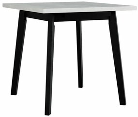 Τραπέζι Victorville 183, Άσπρο, Μαύρο, 75x80x80cm, 18 kg, Επιμήκυνση, Πλαστικοποιημένη μοριοσανίδα, Ξύλο, Μερικώς συναρμολογημένο, Ξύλο: Οξιά