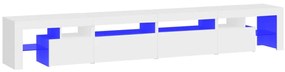 vidaXL Έπιπλο Τηλεόρασης με LED Λευκό 260 x 36,5 x 40 εκ.