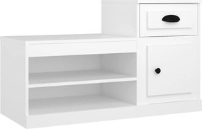 vidaXL Παπουτσοθήκη Λευκή 100 x 42 x 60 εκ. από Επεξεργασμένο Ξύλο
