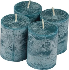 Κεριά (Σετ 4τμχ) L-C Rustique Peacock Blue 6BPC128BP