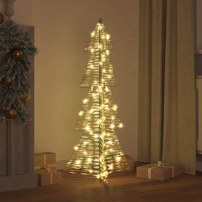 vidaXL Χριστουγεννιάτικο Δέντρο με 100 LED Θερμό λευκό 120 cm PET