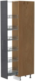 Επιδαπέδιο ντουλάπι ψηλό Hudson K21-30-1KZ-Καρυδί - Γκρι