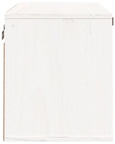 vidaXL Ντουλάπι Τοίχου Λευκό 60x30x35 εκ. από Μασίφ Ξύλο Πεύκου