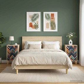 vidaXL Κομοδίνο OMMEN 2 τμχ. Sonoma Δρυς 36 x 33 x 60 εκ