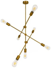 Φωτιστικό Οροφής Πολύφωτο 7xE27 Χρυσό Φ75xΥ88cm ESTHER 00993 Globostar-993-Χρυσό 993