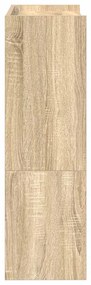 vidaXL Ράφι παπουτσιών  Sonoma Oak 60x25x81 cm Κατασκευασμένο ξύλο