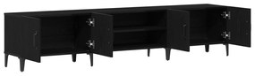 vidaXL Ντουλάπα Τηλεόρασης Μαύρο Δρυς 180x31,5x40 εκ Επεξεργασμένο Ξύλο