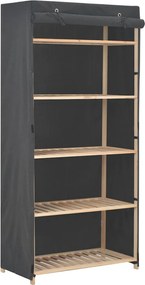 vidaXL Ντουλάπα Γκρι 79 x 40 x 170 εκ. Υφασμάτινη