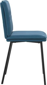 vidaXL Καρέκλες Τραπεζαρίας 4 τεμ. Μπλε Βελούδινες