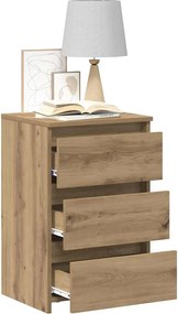 vidaXL Κομοδίνα 2 τεμ.Αρτισιανή Δρυς 40x35x62,5 εκ. Επεξ. Ξύλο