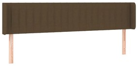 vidaXL Κεφαλάρι με Πτερύγια Σκούρο Καφέ 183x16x78/88 εκ. Υφασμάτινο