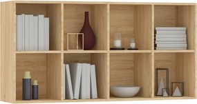 vidaXL Ραφιέρα/Βιβλιοθήκη Sonoma Δρυς 66x30x130 εκ. από Επεξ. Ξύλο