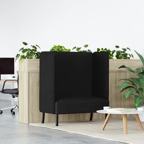 vidaXL Καναπές Highback Μαύρος 109x56x121 εκ. Υφάσματος