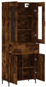 vidaXL Ντουλάπι Καπνιστή Δρυς 69,5x34x180 εκ. από Επεξεργασμένο Ξύλο