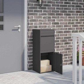 vidaXL Θυρίδα Πακέτων Μαύρο 41 x 38 x 103 εκ Ατσάλι
