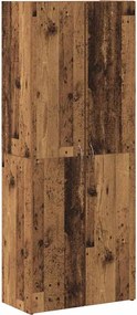 vidaXL Γραφείο Ντουλάπι Παλαιωμένο ξύλο 60 x 32 x 152,5 εκ
