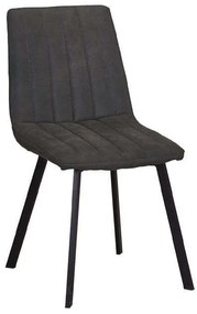 Καρέκλα Μεταλλική Betty ΕΜ791,1 Suede Anthracite Σετ 4τμχ Metal, Fabric