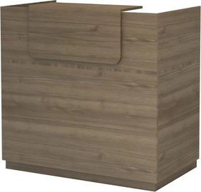 Γραφείο υποδοχής - reception Lemmon Megapap χρώμα καρυδί 120x70x110εκ.