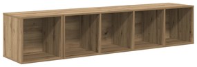 vidaXL 2 pcs artisan δρυς 37 x 37 x 142.5 εκ Επεξεργασμένο ξύλο