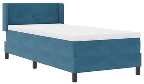 vidaXL Κρεβάτι με Ελατήρια και Στρώμα Μαύρο 100x200 εκ. Βελούδο