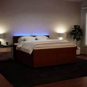 vidaXL Κρεβάτι Boxspring με Στρώμα Ροζ 180x200 εκ. Βελούδινο